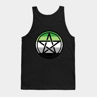 Large Print Pentacle LGBT Flag Aromantic Tank Top